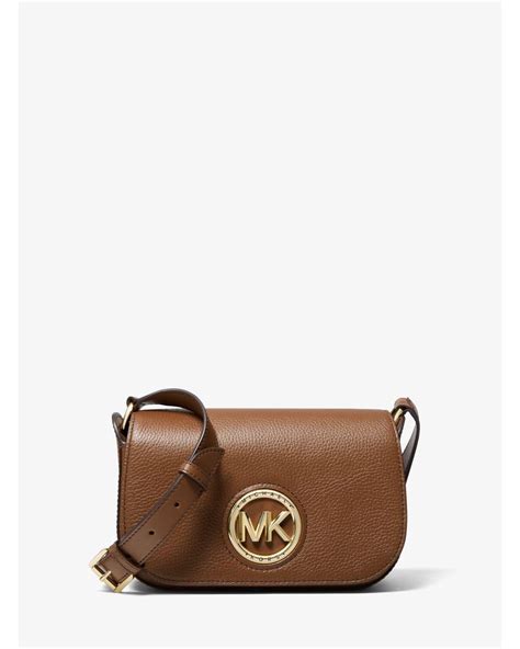 michael kors small pebbled-leather crossbody